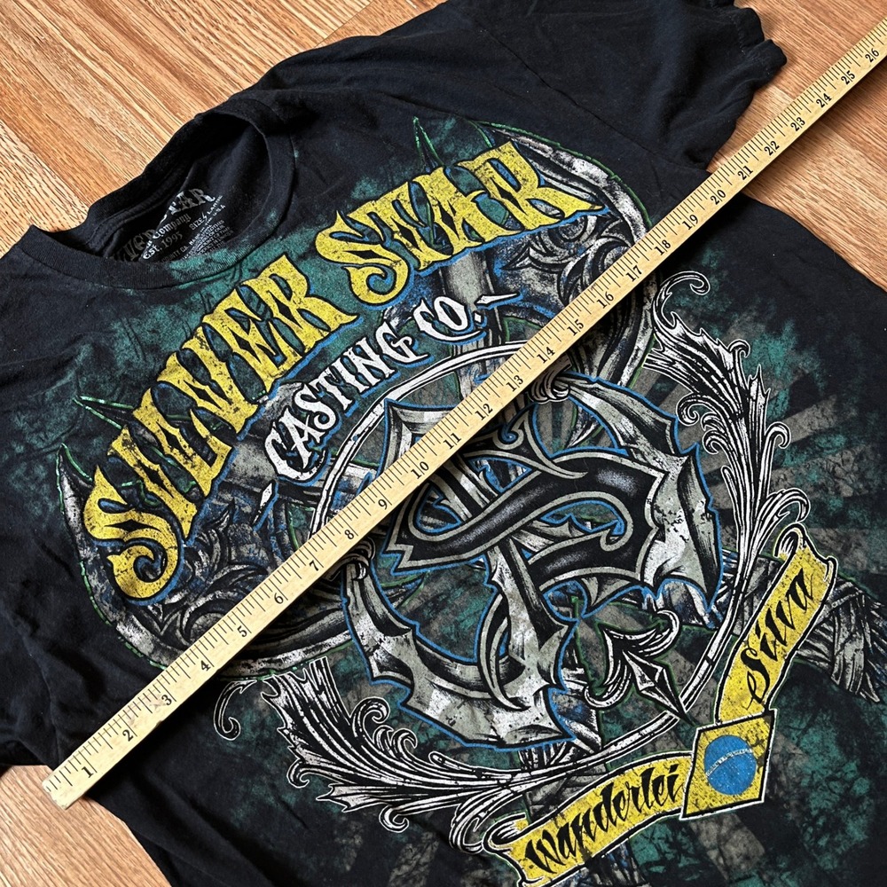 Silver Star Casting Co Wanderlei Silva MMA Shirt Mens Large Black Brazil Graphic - Picture 4 of 5